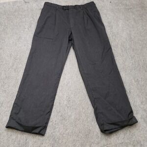 Jos A‎ Bank Pants Mens 36R Gray Black Straight Dress Slacks Casual Wool Adult